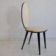 Chaise en vinyle crème et noir Umberto Mascagni