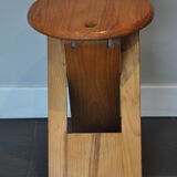 Folding pine stool in 70s