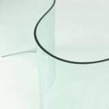 Vintage glass dining table, 1980s