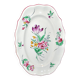 Lunéville Keller & Guerin, oval dish, Streetlight with polychrome flowers, 41×29