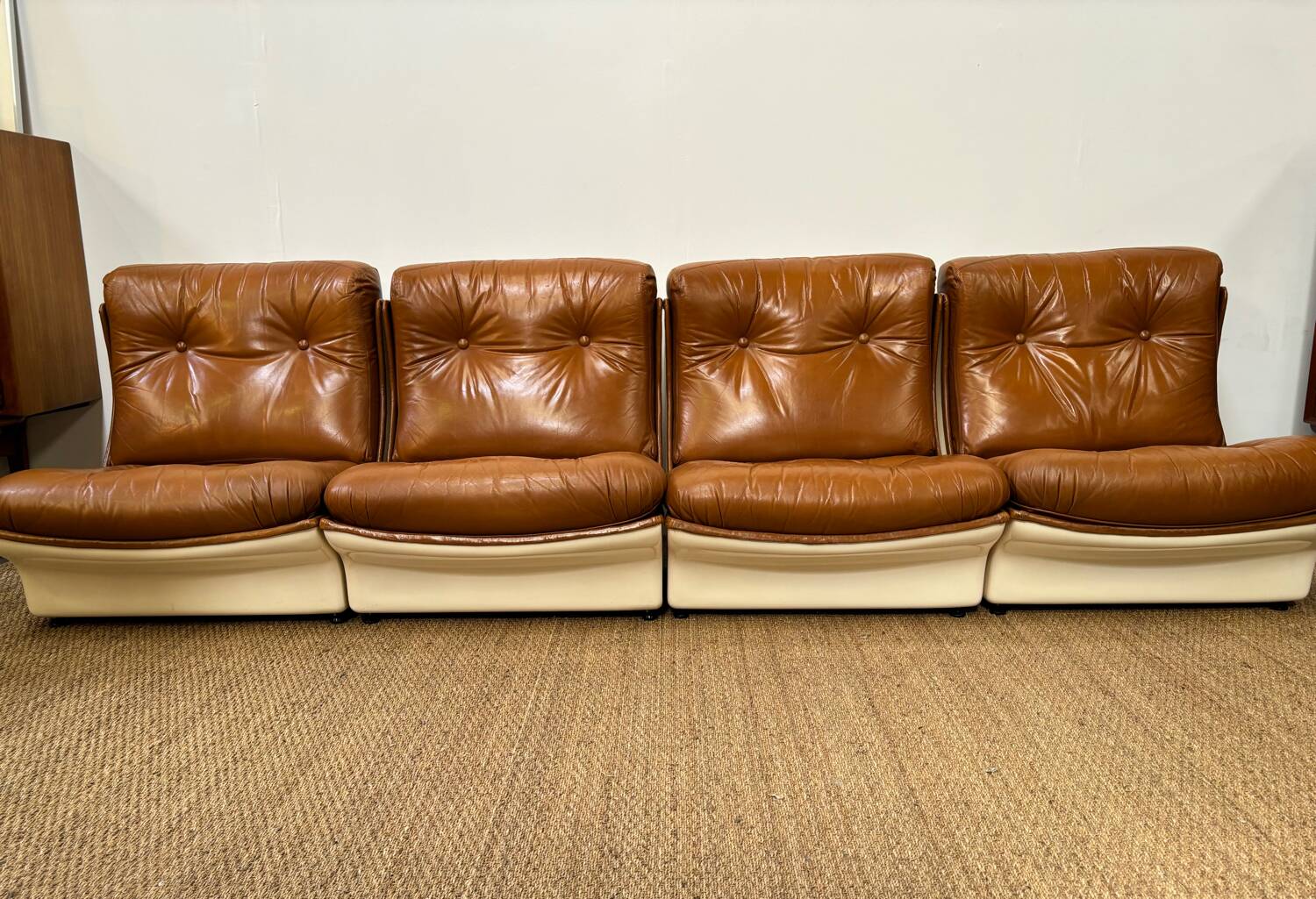 Sofa / 4 orchid modules Michel Cadestin for airborn