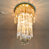 Venini Murano glass waterfall ceiling light Triedri