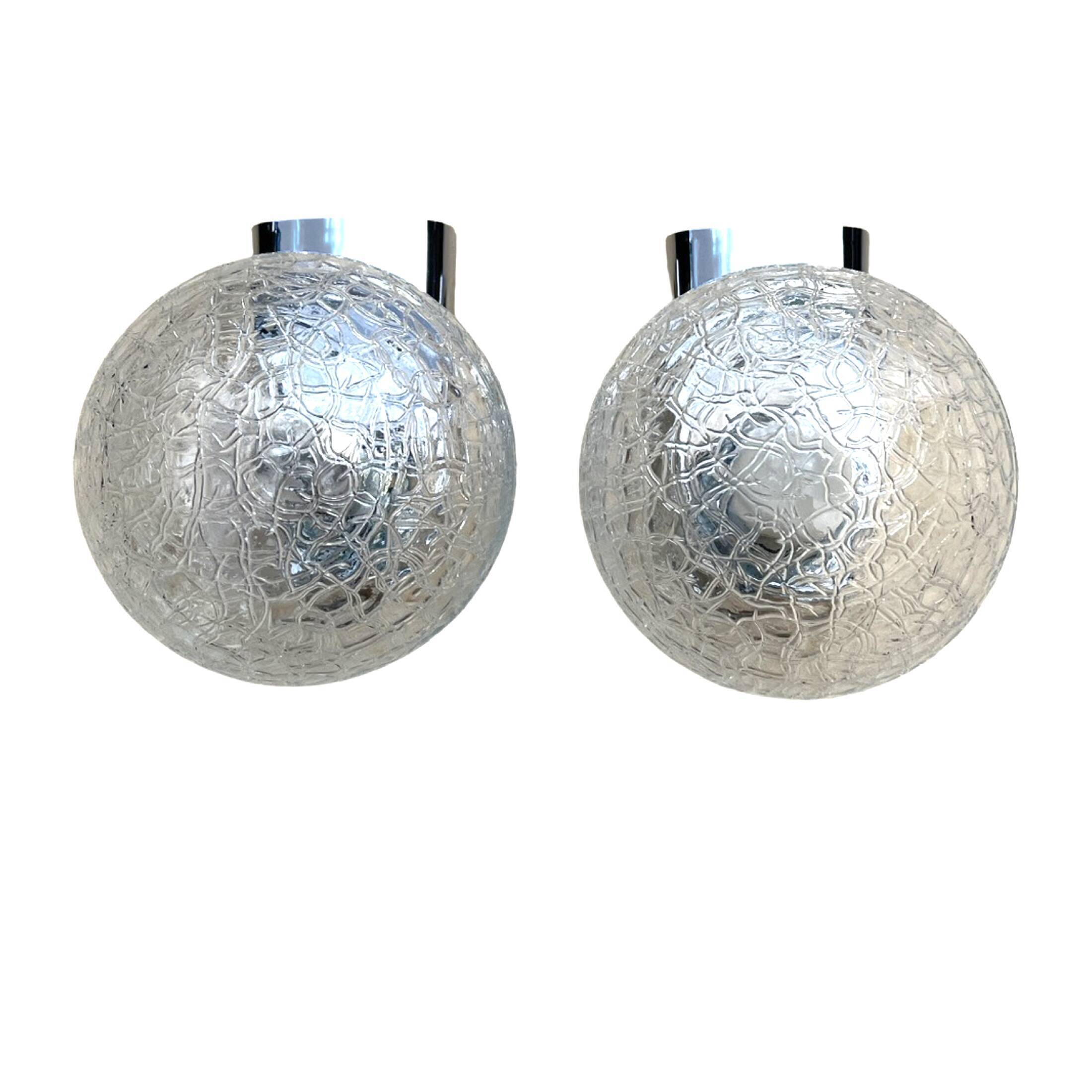 Pair of DusselPlastic wall lamps Germany, 1980s