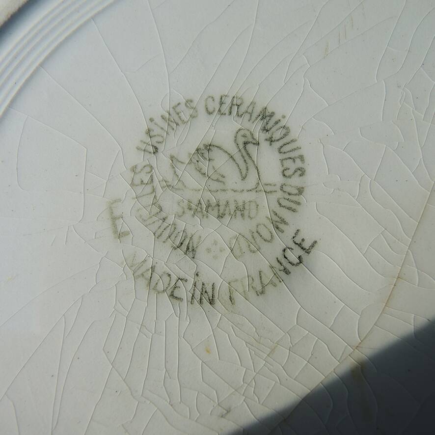 Old St Amand Ceramic Flat Plate - Rooster