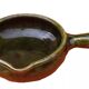 Fire pan / Fondue pot Enamelled terracotta