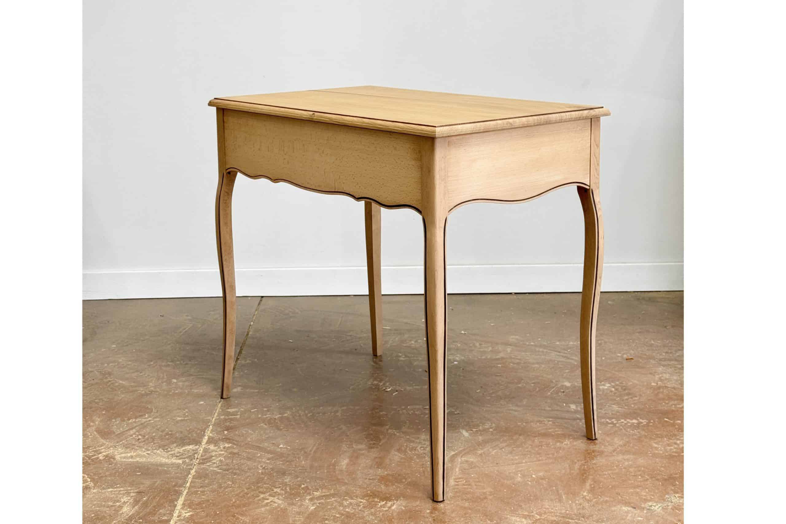 Vintage side table, oak top