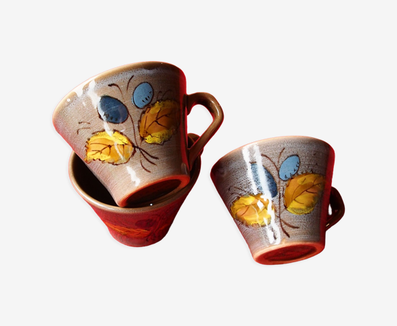 3 tasses en faïence de Pornic modèle Vence