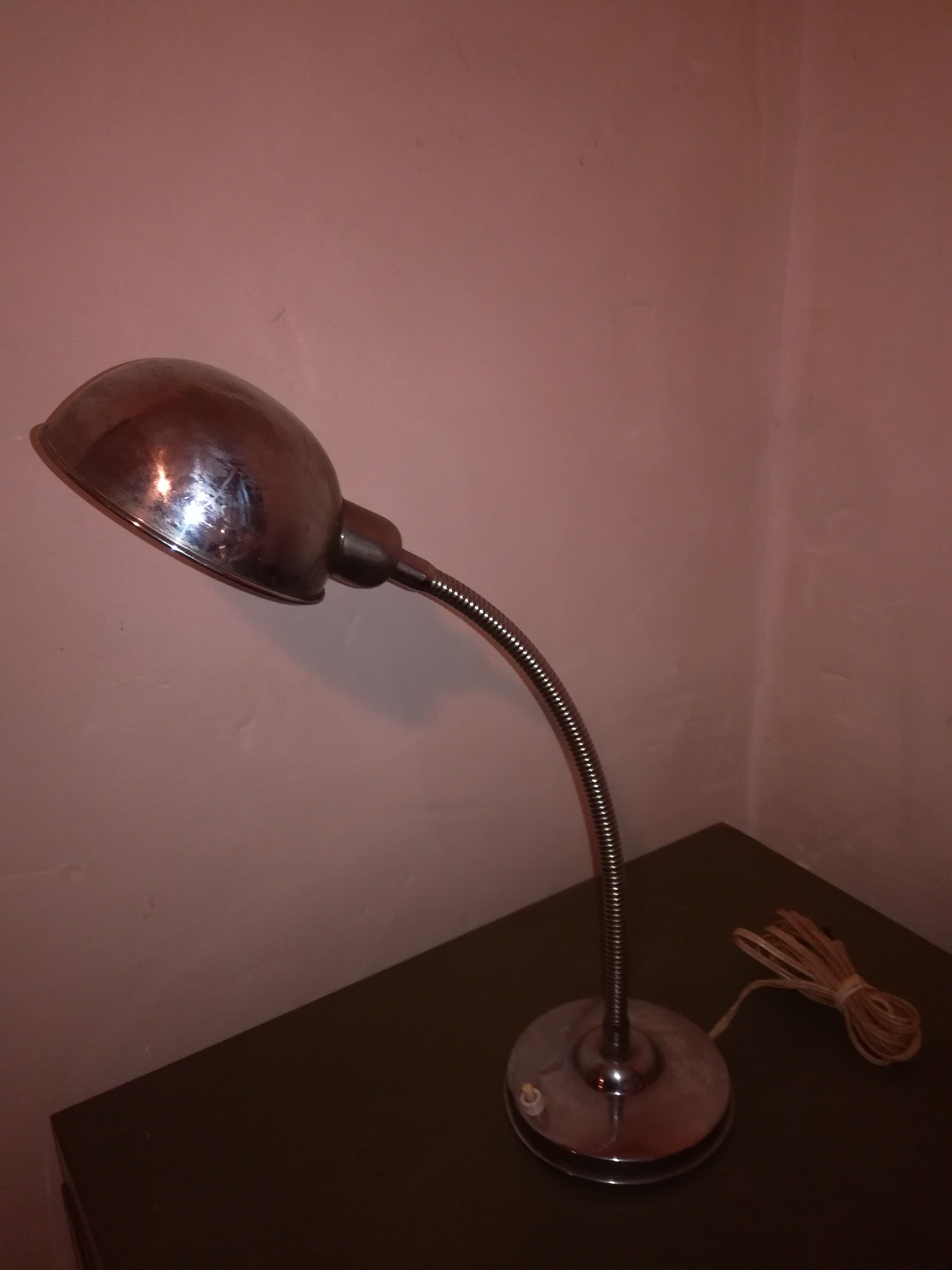 Industrial chrome lamp