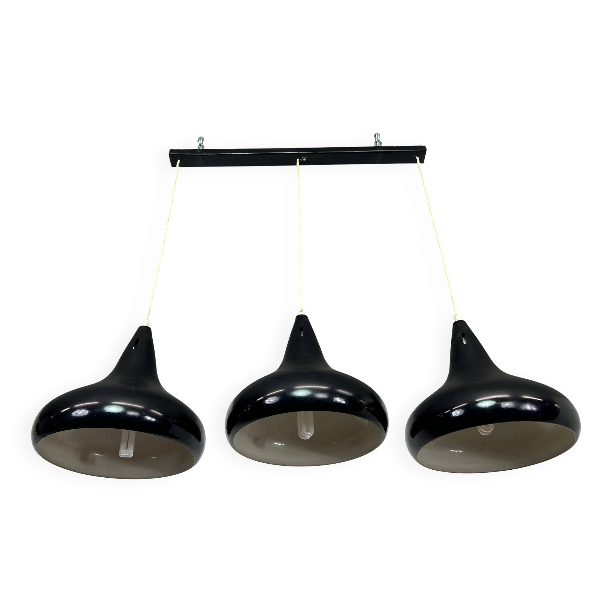 Lampe de plafond noire moderne du milieu du siècle