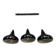 Lampe de plafond noire moderne du milieu du siècle