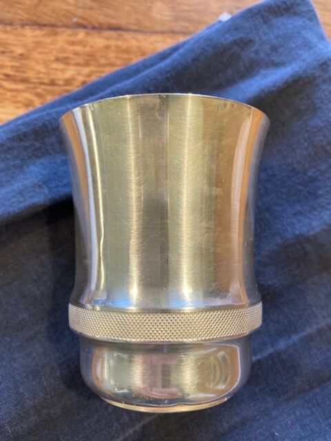 Art Deco-style silver metal timbale