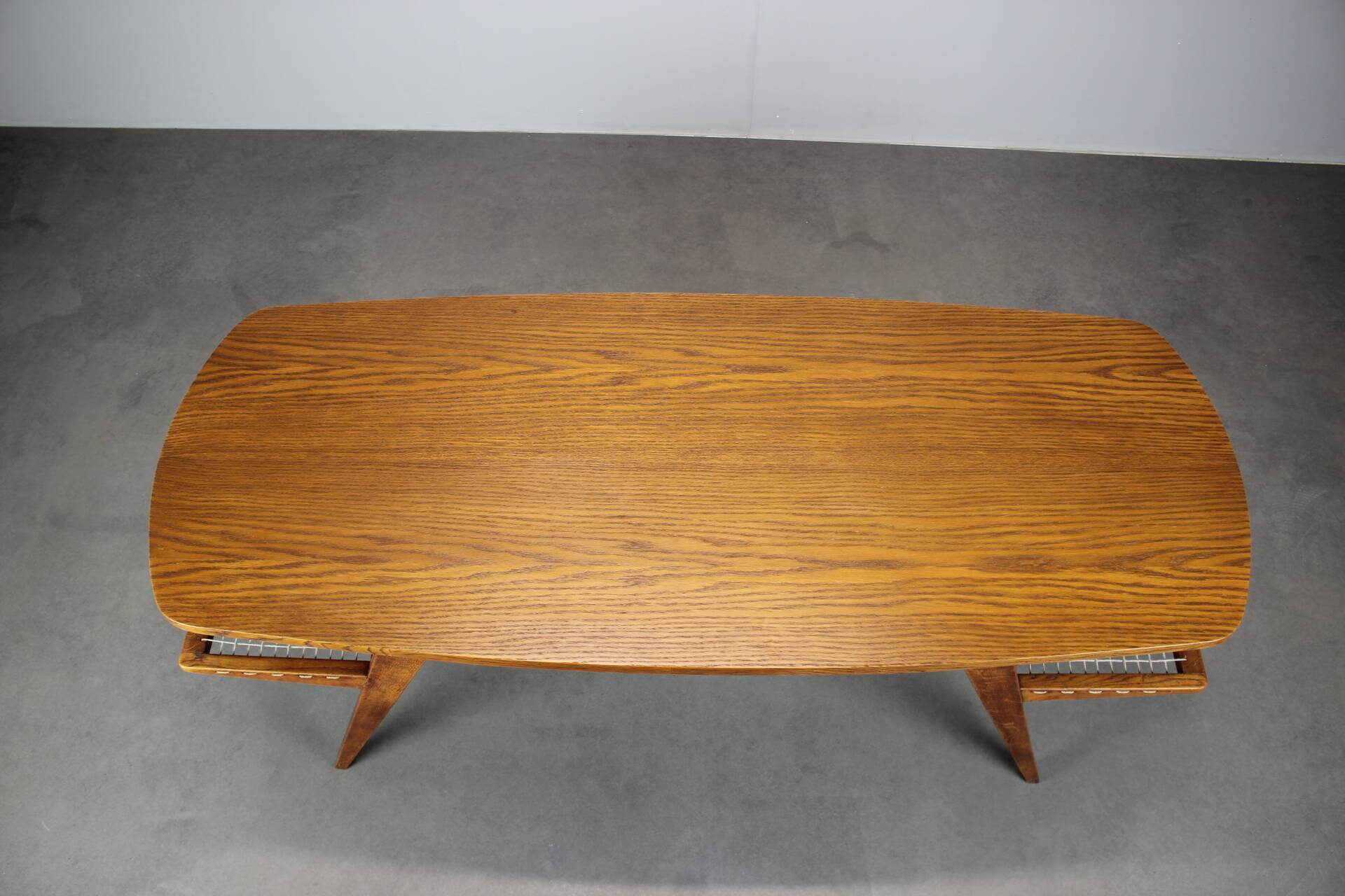Mid-century Danish teak coffee table with magazine rack, Denmark 1960.