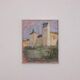Huile sur toile originale suédoise – « Château » par Karen Heggestad – datée de 2002 – vintage et encadrée – 28 × 33 cm (11,0" × 13,0")