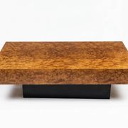 Table basse rectangulaire en loupe d'orme