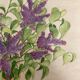 Watercolor bouquet lilac vintage