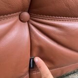 100% originele vintage Cognac lederen Togo Ligne Roset 2zit