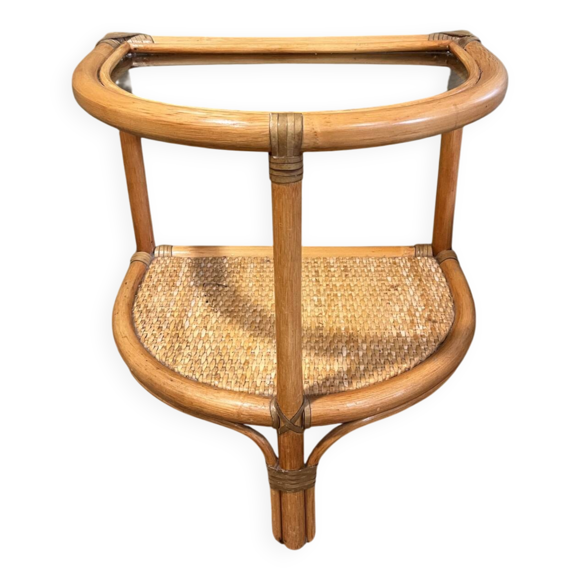 Rattan bedside table