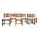 Set of six brutalist razorback dining chairs
