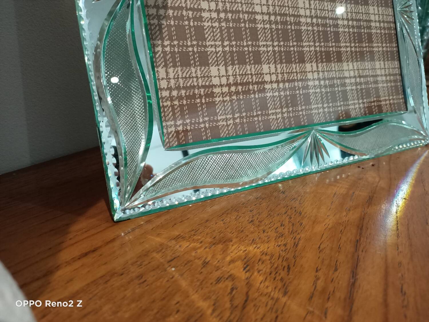 Large chiseled mirror photo frame