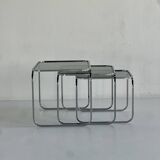 Nesting Chrome Tables, Italy, 1970's