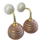 Pair of Art Deco wall lights