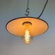 Industrial Red Enamel Pendant Light, 1970s