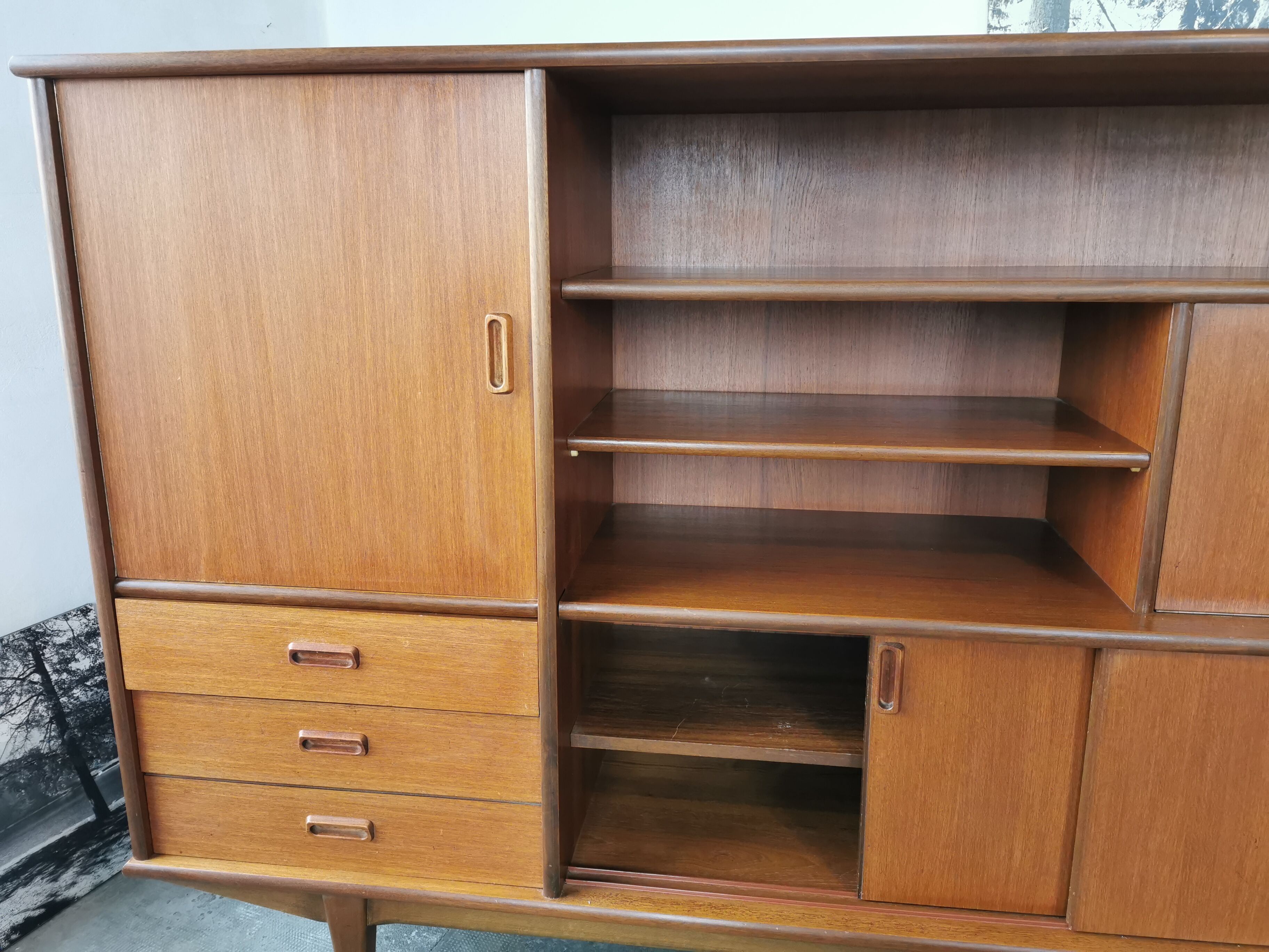 Scandinavian teak bookcase