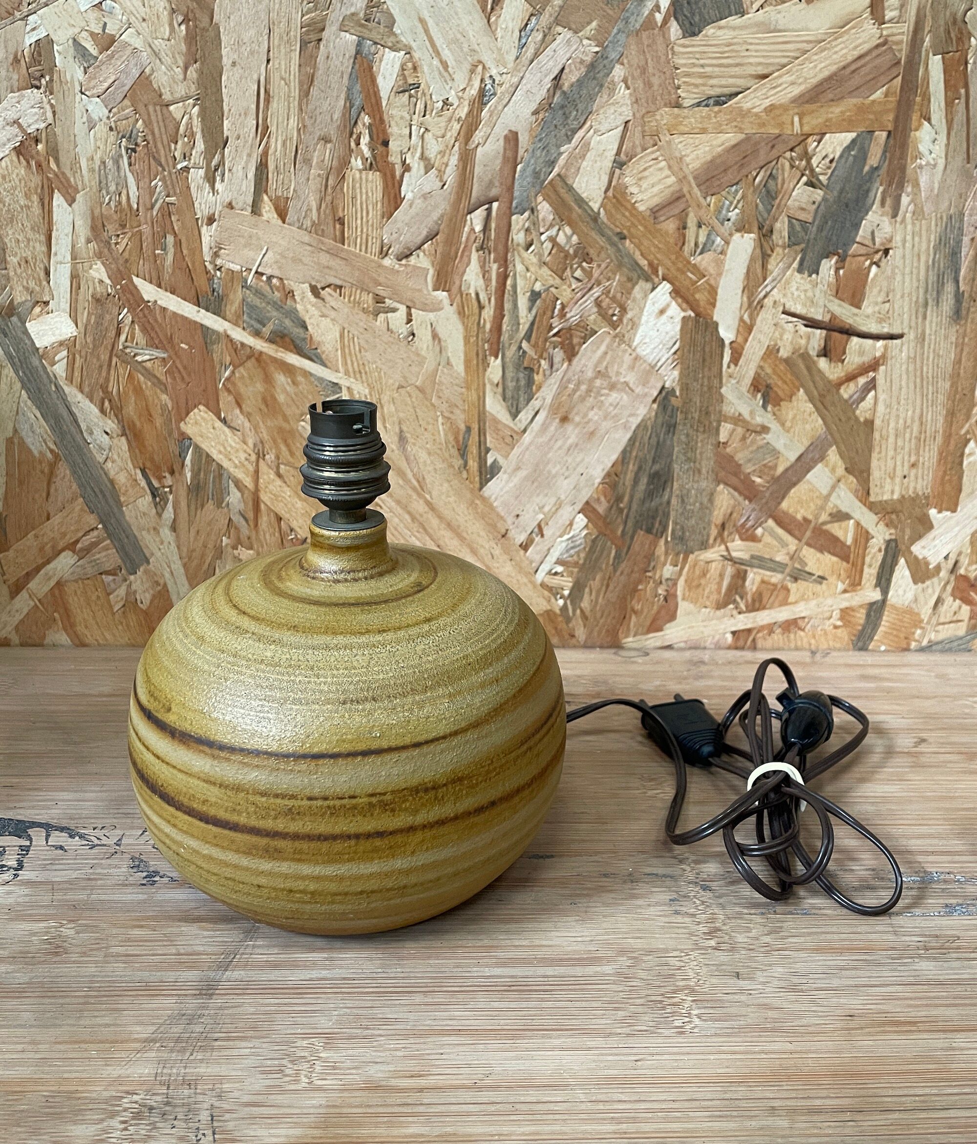 Sandstone lamp foot signed Birg