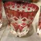 6 bohemian crystal whisky glasses