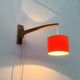 Mid-century cantilever wall lamp with a pivoting arm, 1960s.