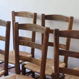 6 straw farm chairs