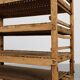 Large baker's cart/ rolling shelf in pine wood, France ca. 1900