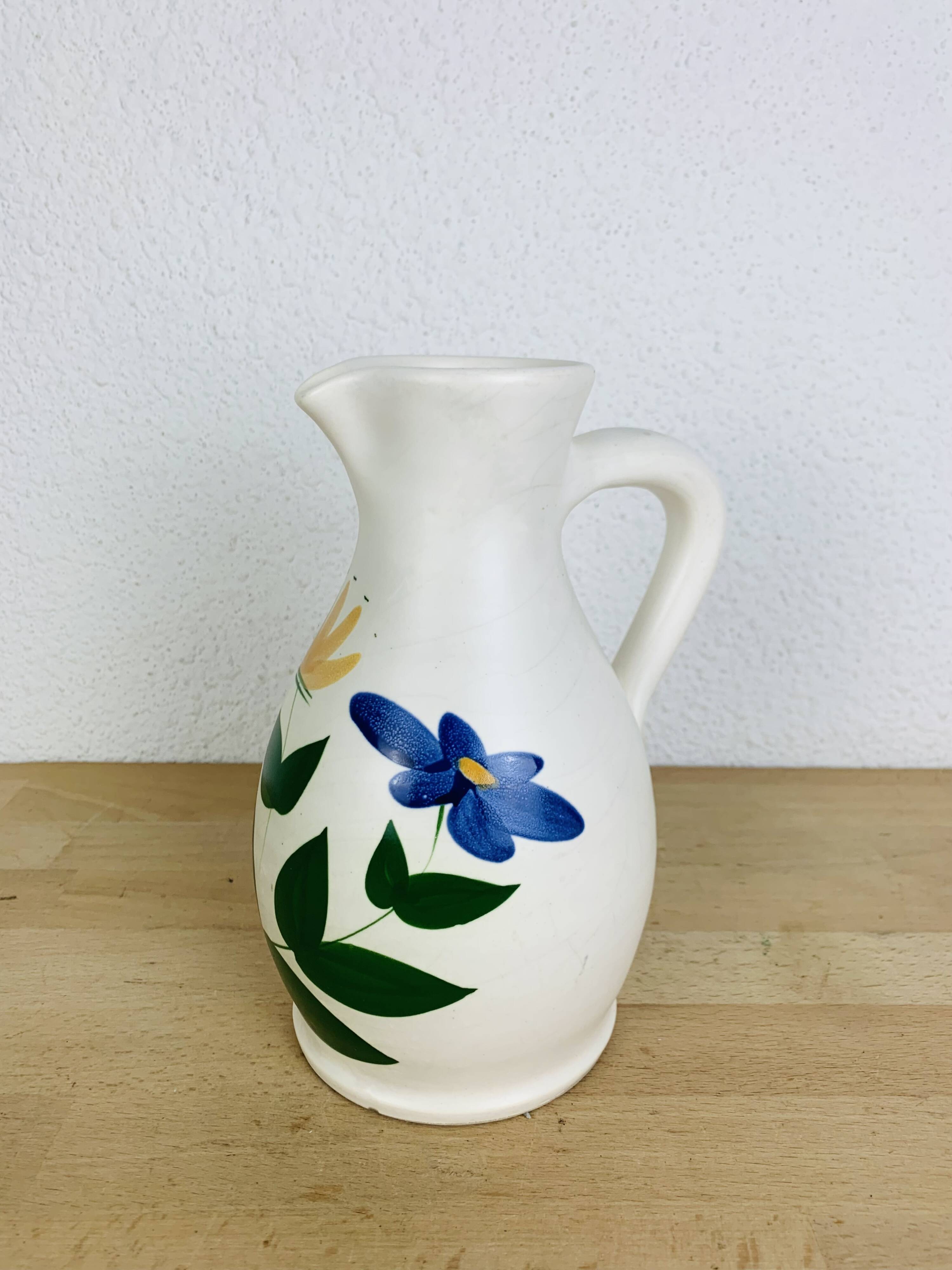 3 vintage ceramic dishes and pitcher from the 50s Poteries du Marais