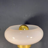 Pair of Art Deco table lamps • Antique glass & Patinated brass