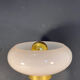 Paire de lampes à poser art-deco • Verres anciens & Laiton patiné
