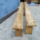 Pair of solid wooden farm benches
