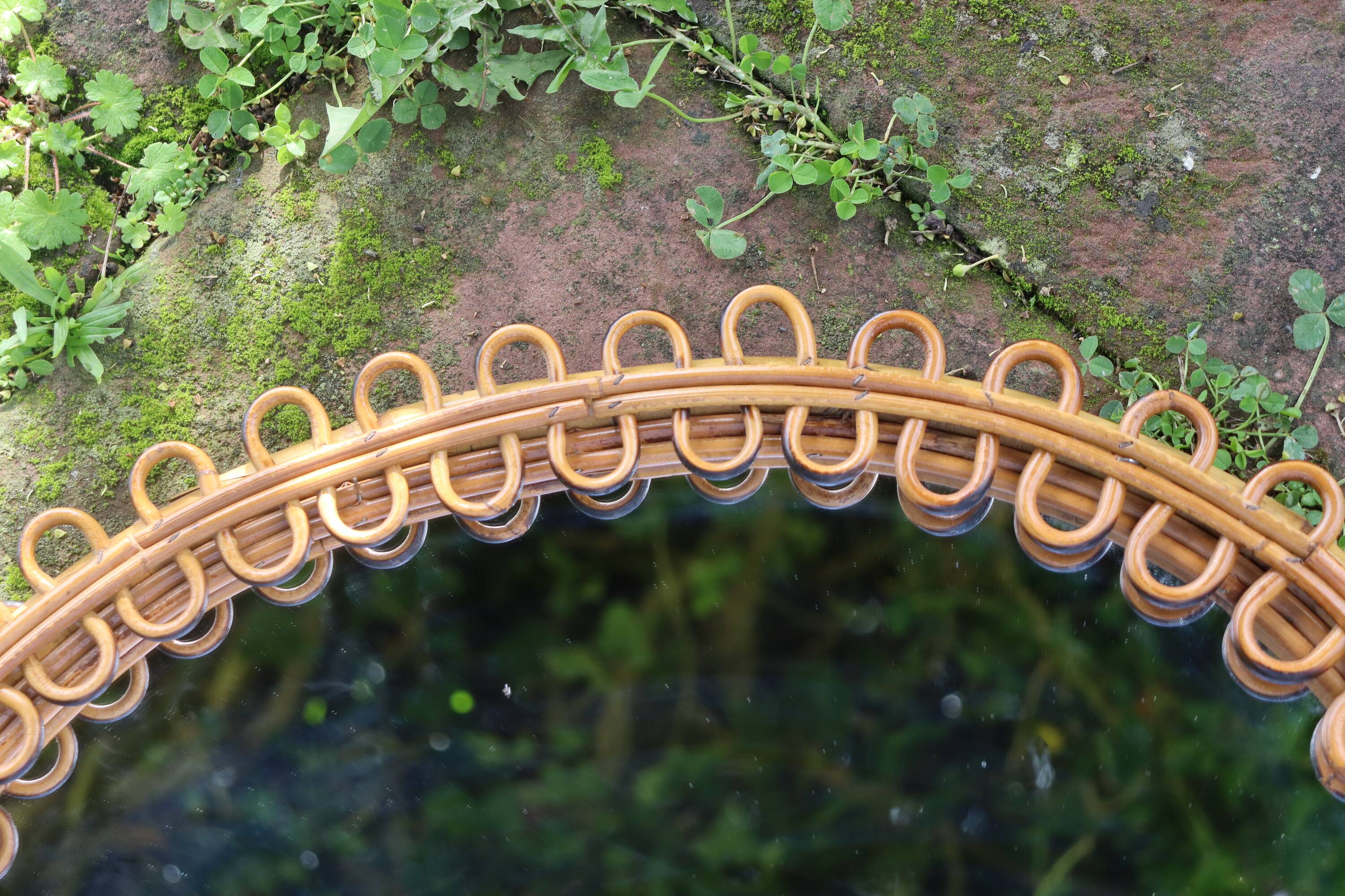 Rattan mirror Italy design