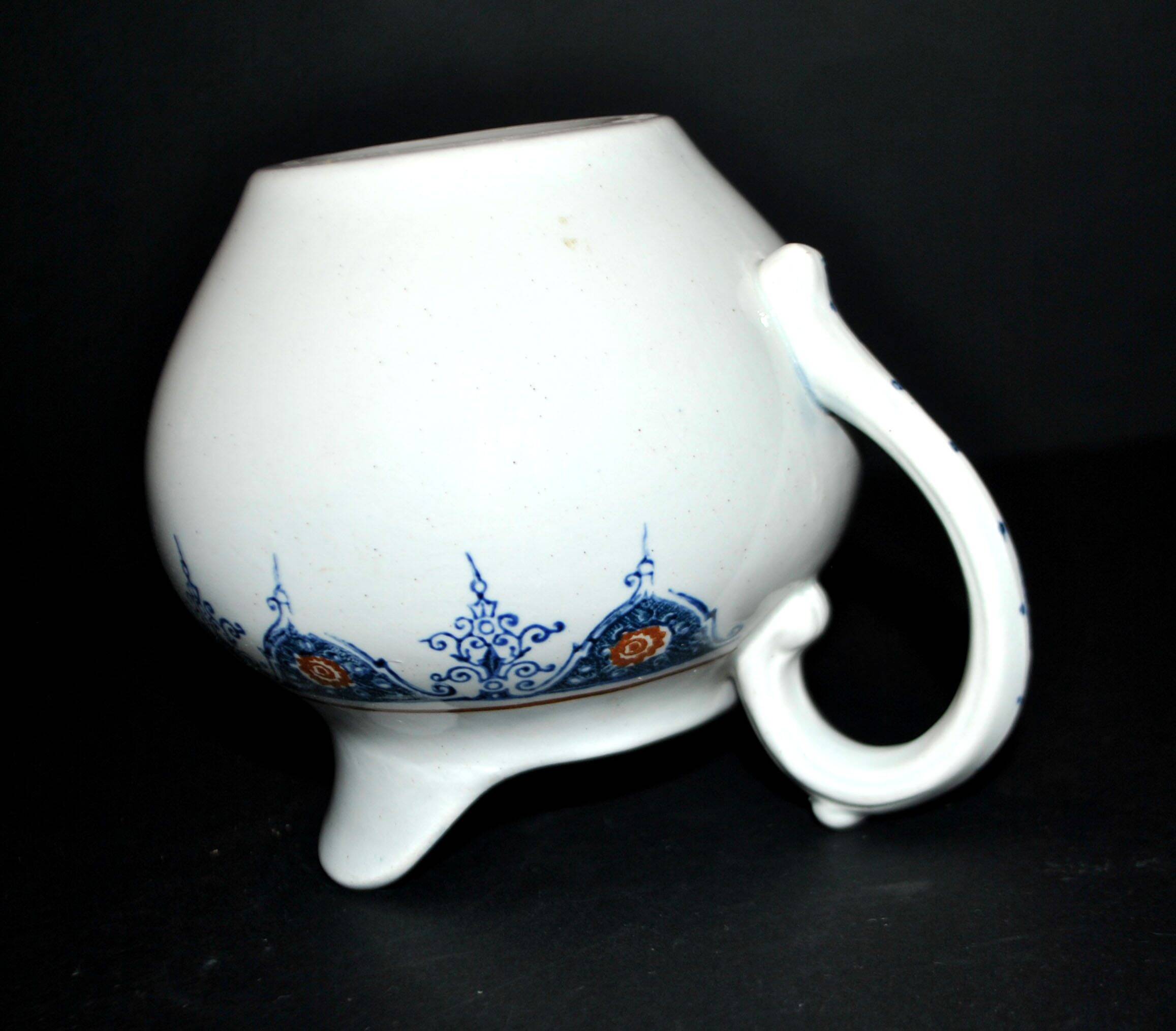 Saint Amand earthenware pitcher with stencil decoration