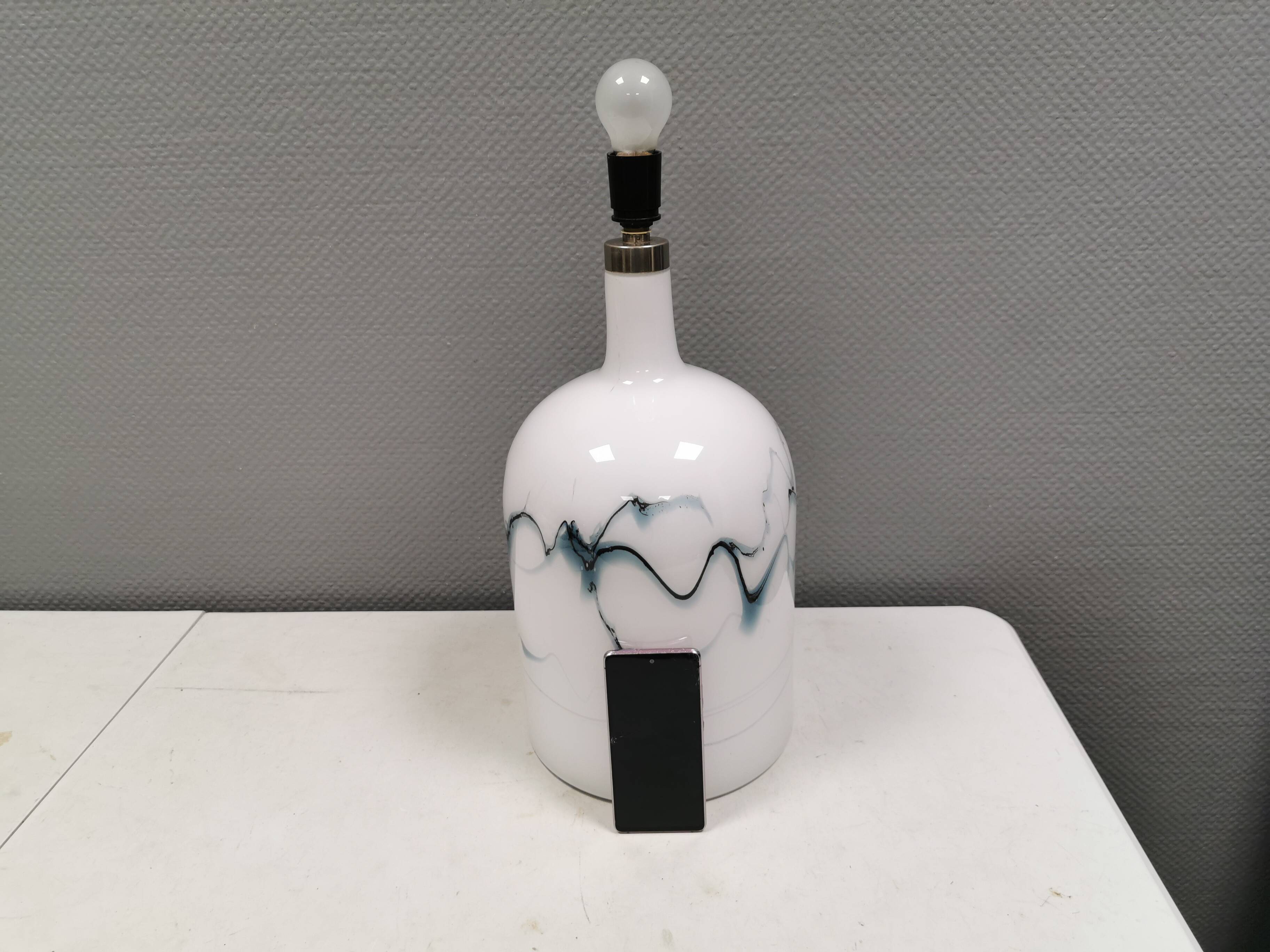 Crazy table lamp designed by Michael Bang for Holmegaard in 1973.