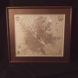 Carte historique – Plan de Paris en 1654 d'après Caspar Merian