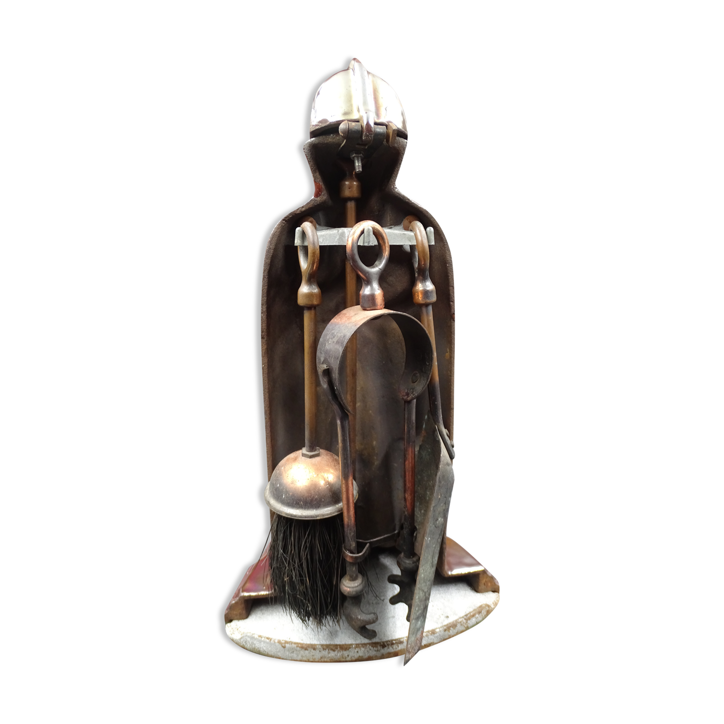 Full chimney servant of his accessories - The enamelled cast iron knight