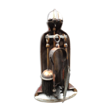 Full chimney servant of his accessories - The enamelled cast iron knight