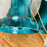 Green cast iron cascading chandelier