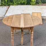 Louis Philippe XVIII century extendable round dining table, renovated, 200cm