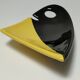 Empty pocket anthropomorphic ceramic black and yellow design 50s