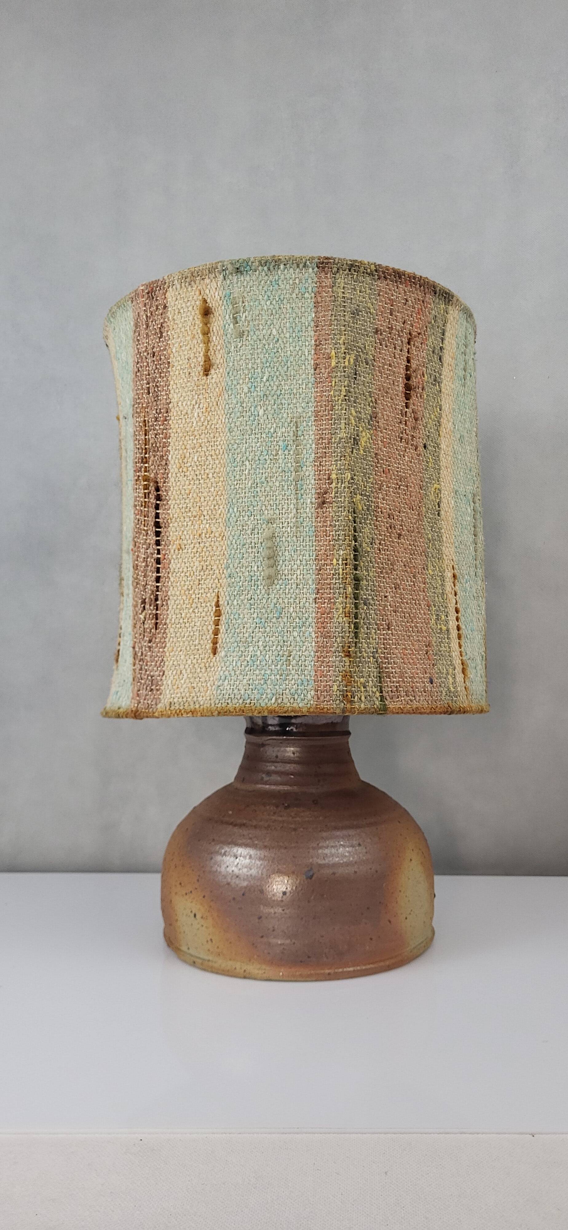 Sandstone lamp, Pierre Digan (1941-2016), La Borne