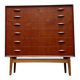 Commode danoise modèle 314 en teck par Johannes Sorth pour Nexø Møbelfabrik, années 1960