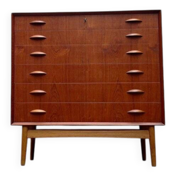 Commode danoise modèle 314 en teck par Johannes Sorth pour Nexø Møbelfabrik, années 1960