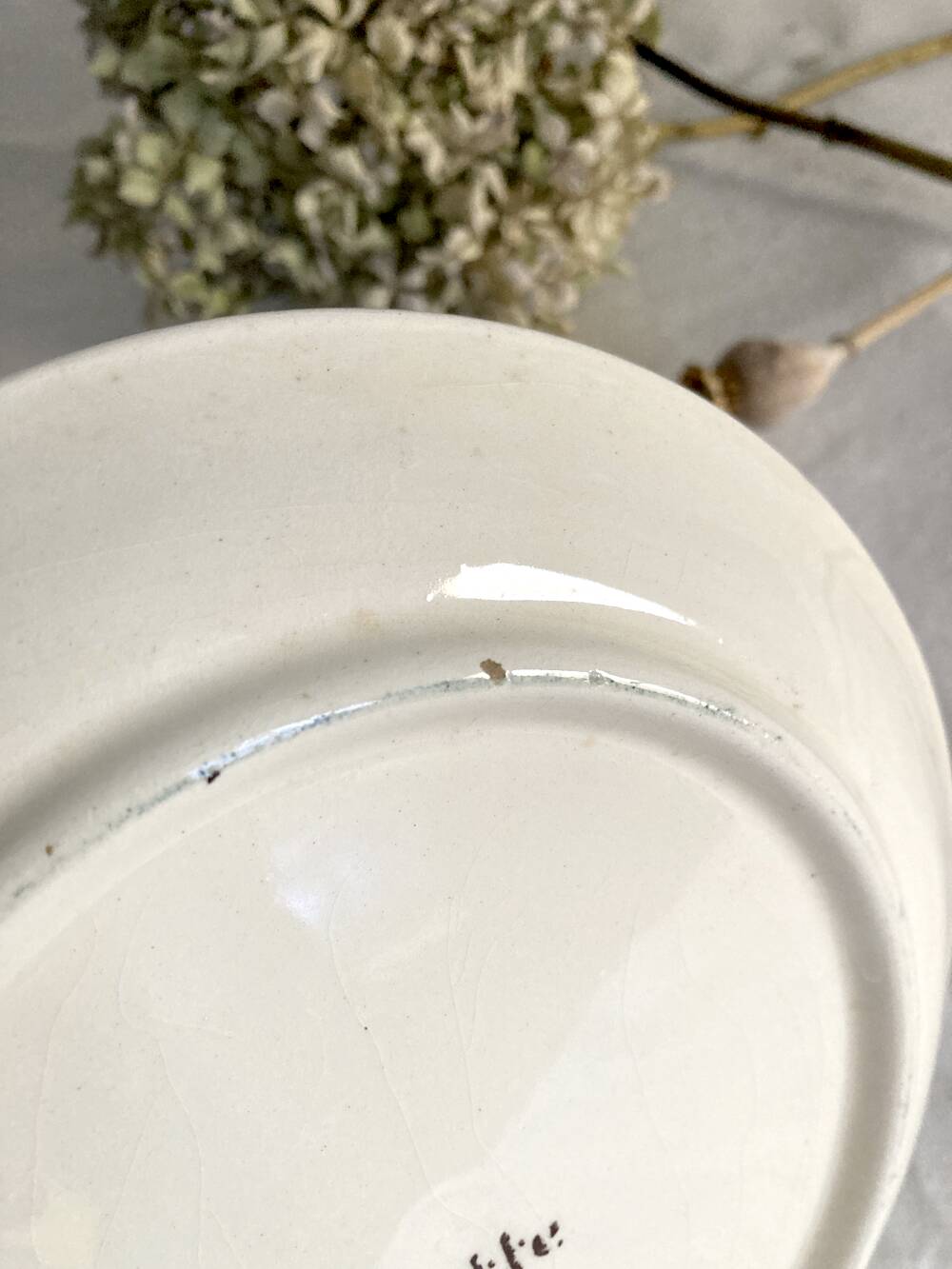 Longchamp ironstone gravy boat, Arlette model, 1950s