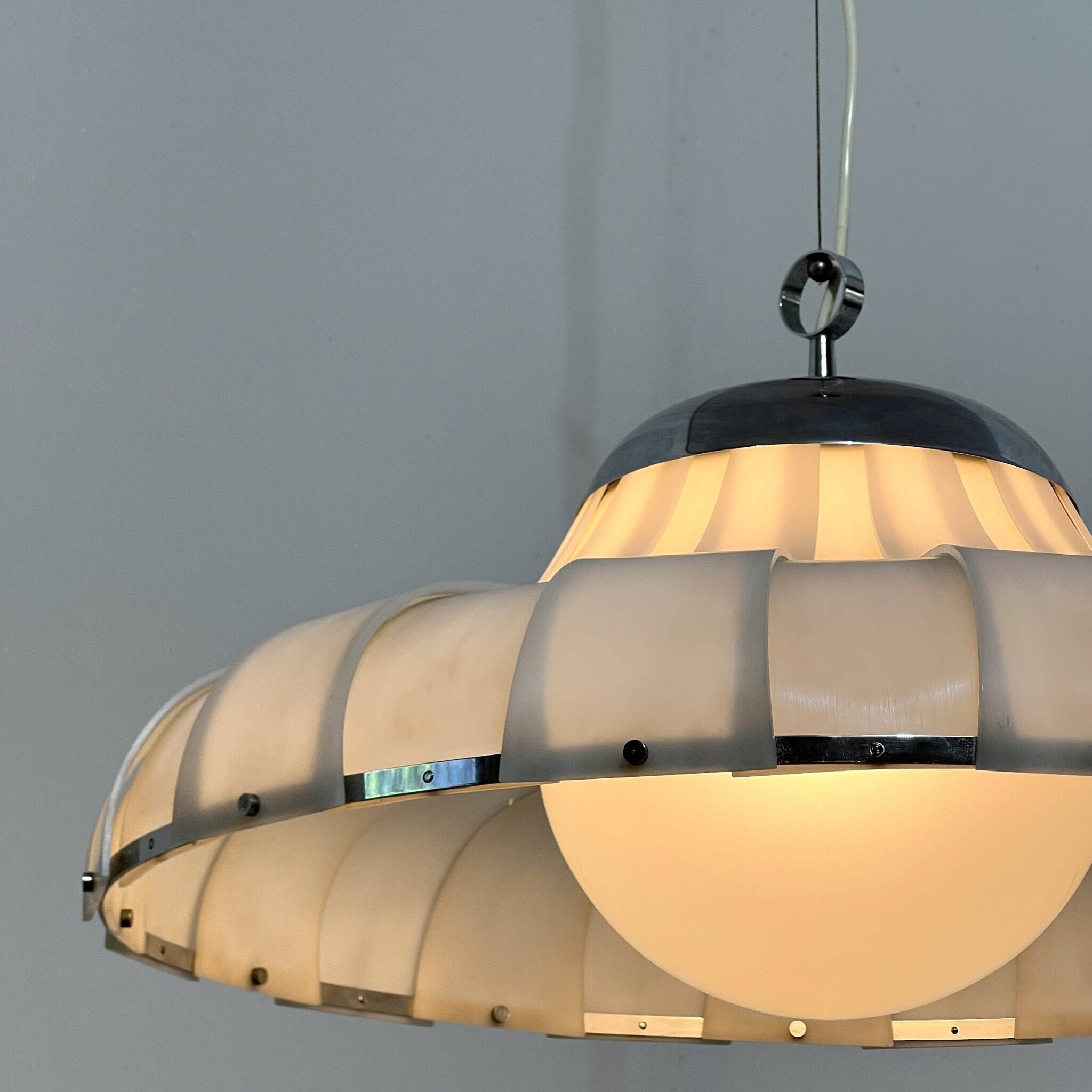 Harvey iGuzzini "Meblo" space age pendant lamp 1960s